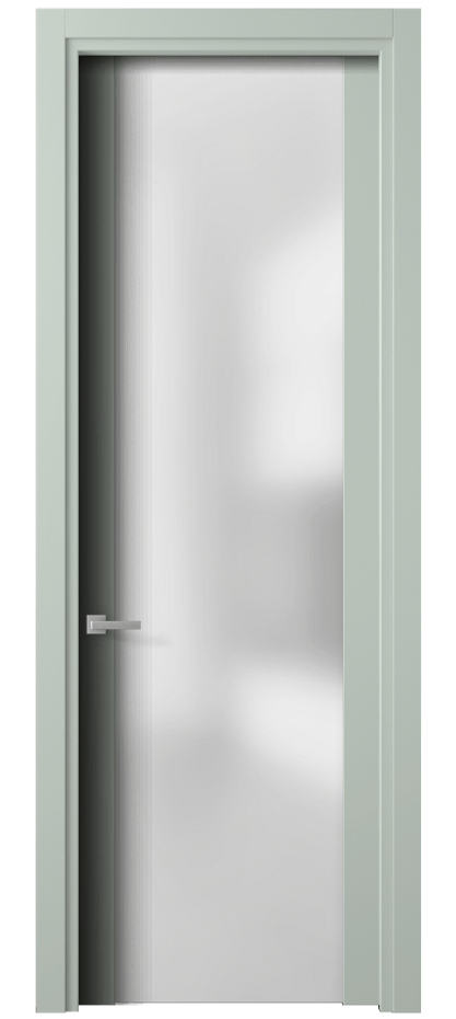 Межкомнатная дверь Planum 4114 Матовый белоснежный Сатинированное стекло Цена 72499 ₽ | Volhovec