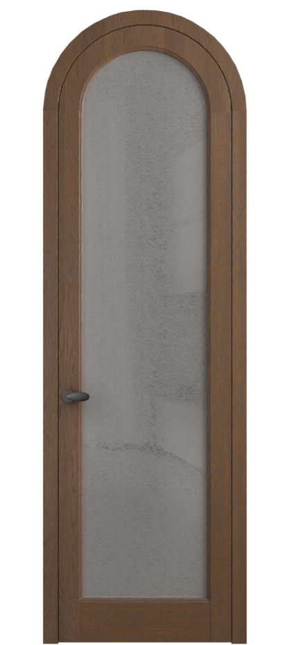 Межкомнатная дверь Палаццо 6814 Дуб каштановый матовый Фактурное серое стекло "Лёд", триплекс Цена 11300 AZE | Volhovec
