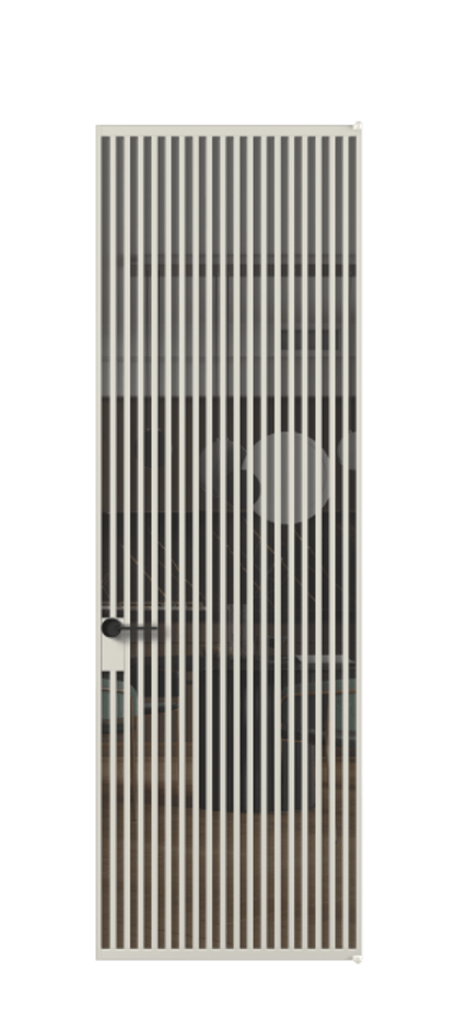 Алюминиевая дверь АЛПЛ040.06 Алюминий облачно-серый Прозрачное серое стекло, триплекс Цена 12020  | Volhovec