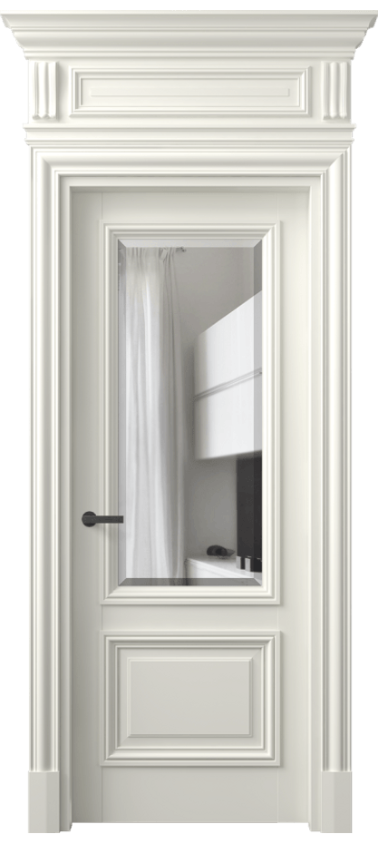 Дверь межкомнатная Антик 7302 Матовый жемчужный Прозрачное стекло с фацетом КЭП + Объёмный фриз + Карниз МЖМ Цена 8460 AZE Наличники уже входят в базовый комплект. Фабрика дверей Волховец 8 (800) 551 43 19 Межкомнатная дверь Антик 7302 Матовый жемчужный Прозрачное стекло с фацетом Цена 8460 AZE | Volhovec