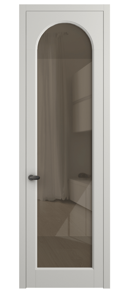 Межкомнатная дверь Палаццо 6804 Матовый серый Рефлективное бронзовое стекло "Стопсол", калёное Цена 5500 AZE | Volhovec