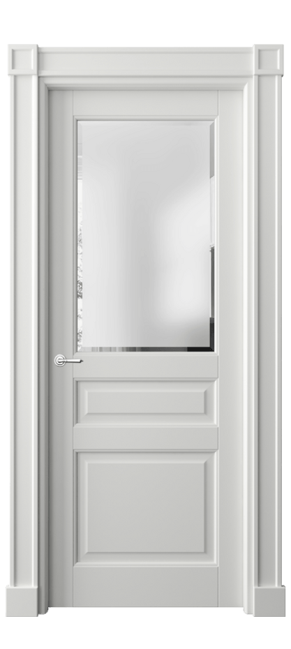 Межкомнатная дверь Toscana Plano2 6304 Бук светло-серый Сатинированное стекло с фацетом Цена 7100 AZE | Volhovec