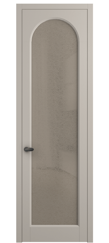 Межкомнатная дверь Палаццо 6804 Матовый светло-бежевый Фактурное бронзовое стекло "Лёд", триплекс Цена 5400 AZE | Volhovec