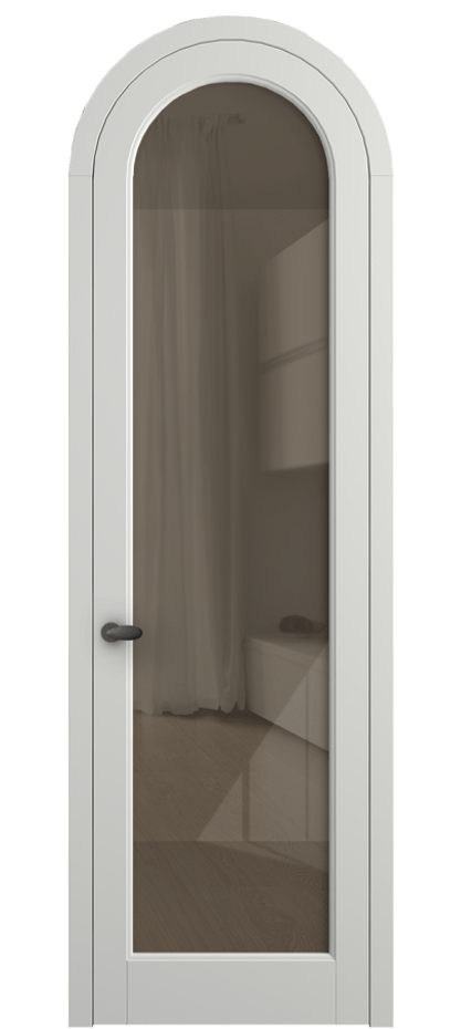 Межкомнатная дверь Палаццо 6814 Матовый светло-серый Рефлективное бронзовое стекло "Стопсол", калёное Цена 6900 AZE | Volhovec