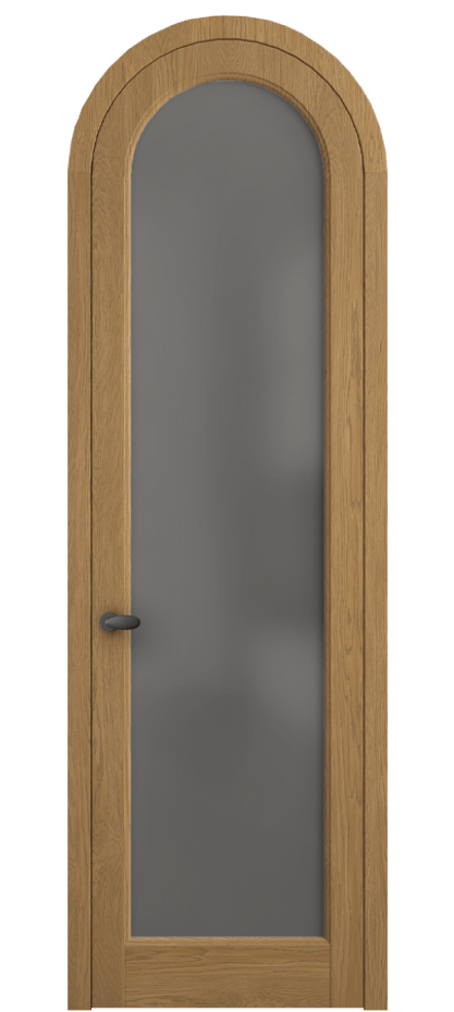 Межкомнатная дверь Палаццо 6814 Дуб солнечный матовый Сатинированное серое стекло, триплекс Цена 10800 AZE | Volhovec