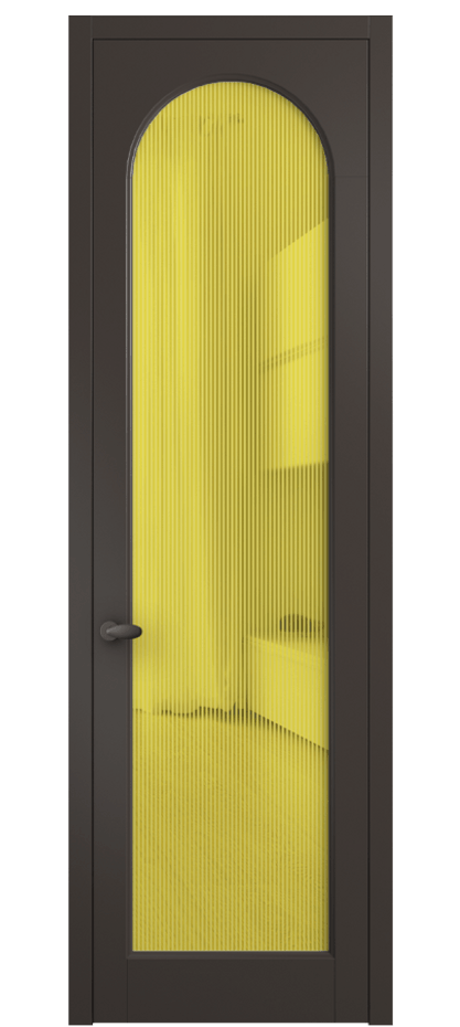 Дверь межкомнатная Палаццо 6804 Матовый антрацит Рифлёное желтое стекло "Дюна", триплекс 0536 МАН Цена 5400 AZE Наличники уже входят в базовый комплект. Фабрика дверей Волховец 8 (800) 551 43 19 Межкомнатная дверь Палаццо 6804 Матовый антрацит Рифлёное желтое стекло "Дюна", триплекс Цена 5400 AZE | Volhovec
