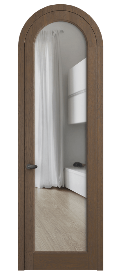 Межкомнатная дверь Палаццо 6814 Дуб туманный матовый Прозрачное стекло Цена 10800 AZE | Volhovec