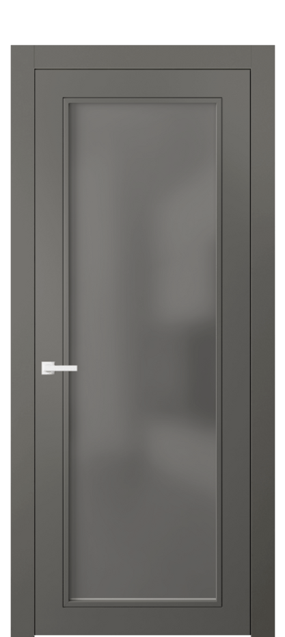 Межкомнатная дверь Neo Classic 8000 Матовый классический серый Сатинированное серое стекло, триплекс Цена 3110 AZE | Volhovec