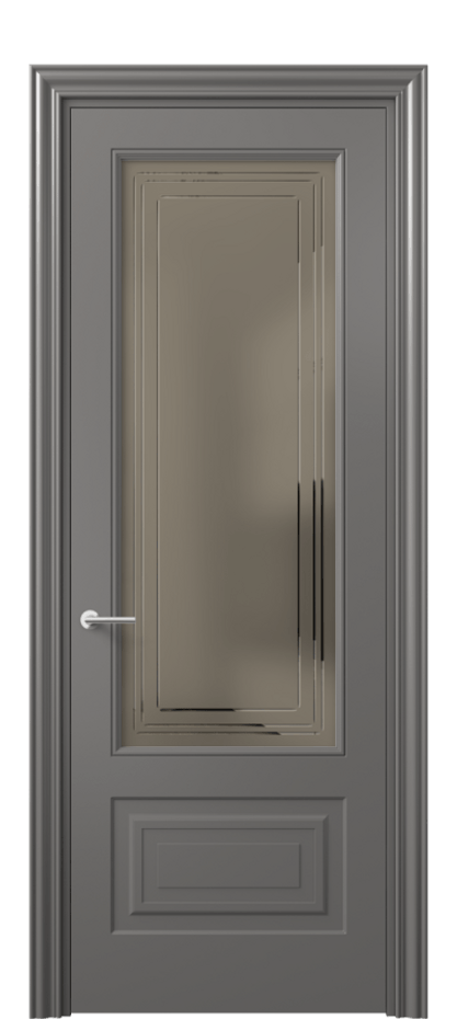 Дверь межкомнатная Маскот 8442 Матовый классический серый Сатинированное бронзовое стекло с гравировкой "Грани", триплекс Фигурный наличник МКЛС Цена 4300 AZE Наличники уже входят в базовый комплект. Фабрика дверей Волховец 8 (800) 551 43 19 Межкомнатная дверь Маскот 8442 Матовый классический серый Сатинированное бронзовое стекло с гравировкой "Грани", триплекс Цена 4300 AZE | Volhovec