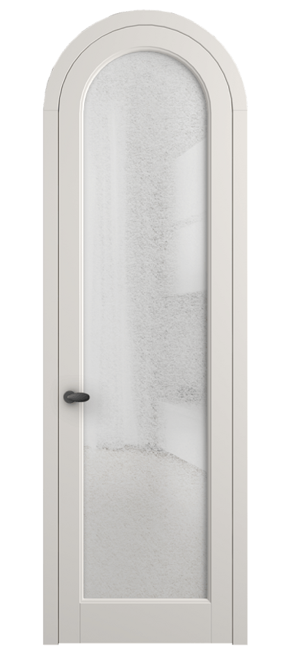 Межкомнатная дверь Палаццо 6814 Матовый пудровый белый Фактурное стекло "Лёд", триплекс Цена 7000 AZE | Volhovec