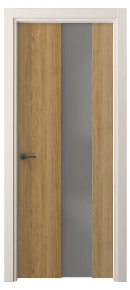 Межкомнатная дверь Freedom 4226 Грецкий орех Сатинированное серое стекло, триплекс, 8 мм Цена 38299 ₽ | Volhovec