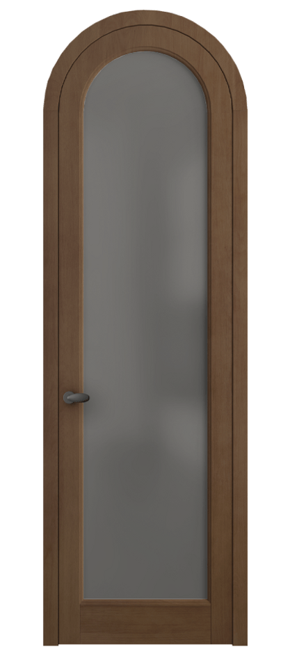 Межкомнатная дверь Палаццо 6814 Бук тёмный матовый Сатинированное серое стекло, триплекс Цена 9100 AZE | Volhovec