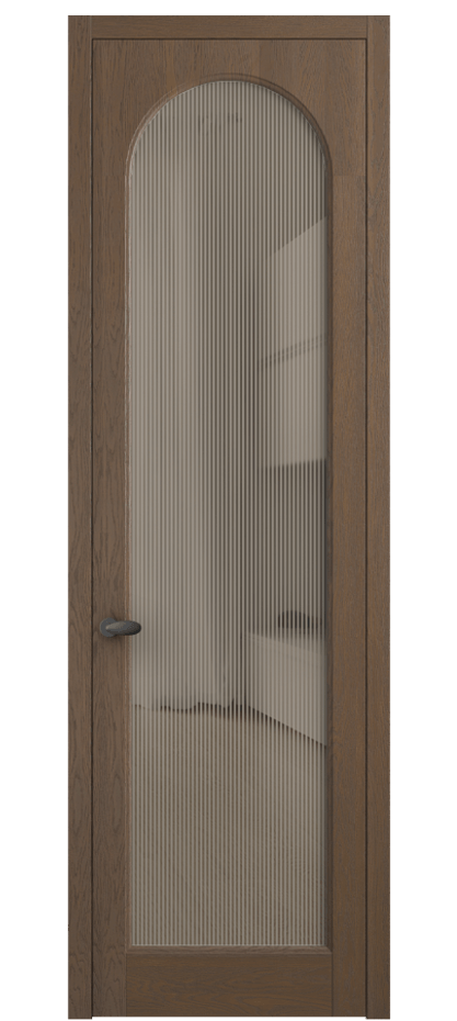 Межкомнатная дверь Палаццо 6804 Дуб туманный матовый Рифлёное бронзовое стекло "Дюна", триплекс Цена 8000 AZE | Volhovec