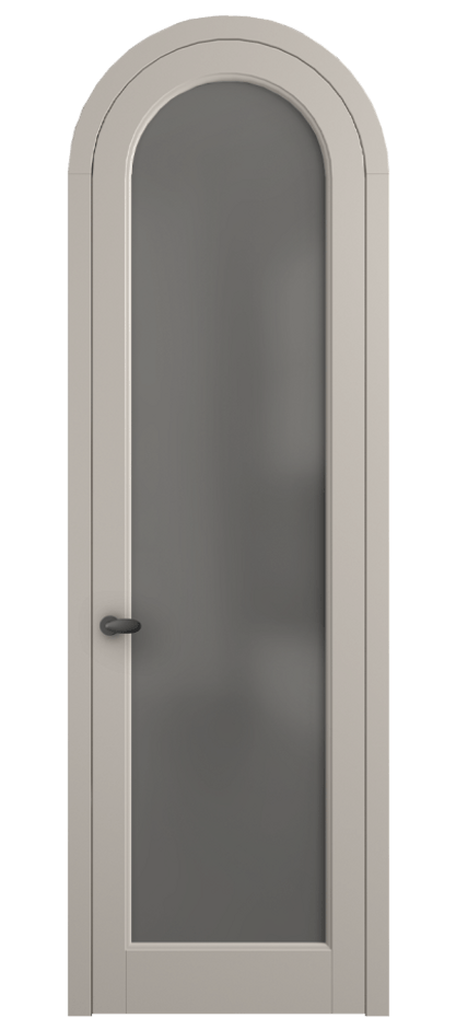 Межкомнатная дверь Палаццо 6814 Матовый светло-бежевый Сатинированное серое стекло, триплекс Цена 6700 AZE | Volhovec