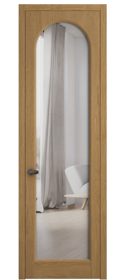 Межкомнатная дверь Палаццо 6804 Дуб солнечный матовый Двустороннее зеркало, триплекс Цена 8100 AZE | Volhovec