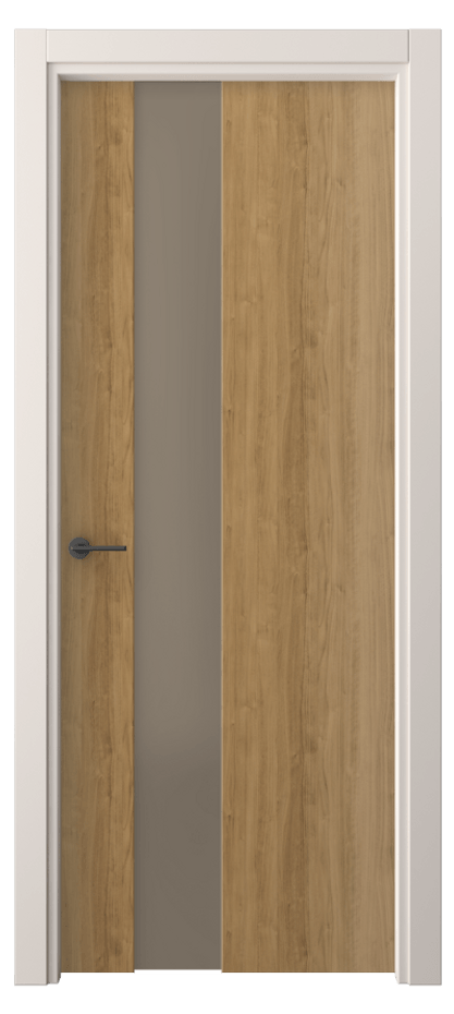 Межкомнатная дверь Freedom 4224 Грецкий орех Сатинированное бронзовое стекло, триплекс Цена 1700 AZE | Volhovec