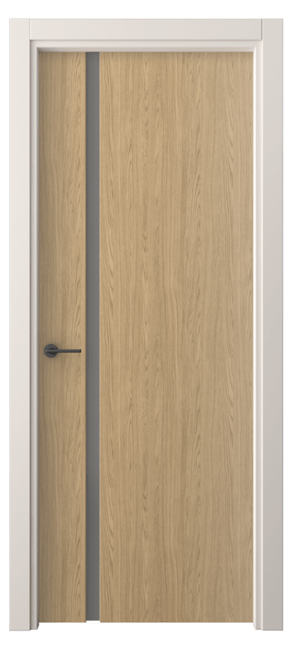 Межкомнатная дверь Фридом 4222 Жемчужный дуб Сатинированное серое стекло, триплекс Цена 1800 AZE | Volhovec