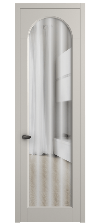 Межкомнатная дверь Палаццо 6804 Матовый облачно-серый Рифлёное стекло "Дюна", триплекс Цена 5400 AZE | Volhovec