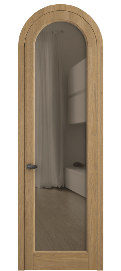 Межкомнатная дверь Палаццо 6814 Дуб пшеничный матовый Прозрачное бронзовое стекло, триплекс Цена 10800 AZE | Volhovec