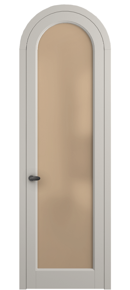 Межкомнатная дверь Палаццо 6814 Матовый облачно-серый Сатинированное оранжевое стекло, триплекс Цена 6700 AZE | Volhovec