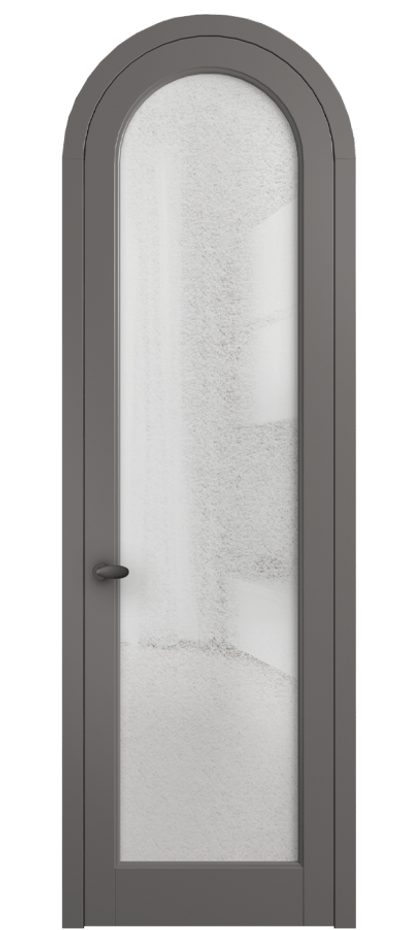 Межкомнатная дверь Палаццо 6814 Матовый классический серый Фактурное стекло "Лёд", триплекс Цена 6800 AZE | Volhovec