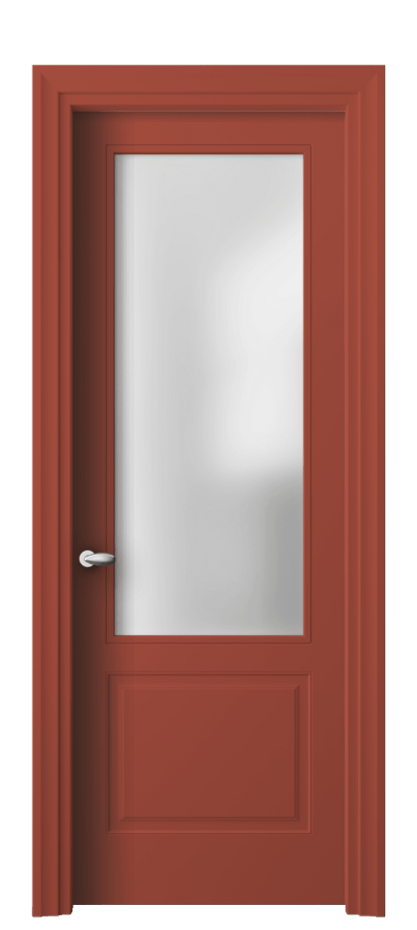 Межкомнатная дверь Esse 8552 Матовый белоснежный Сатинированное стекло Цена 4000 AZE | Volhovec