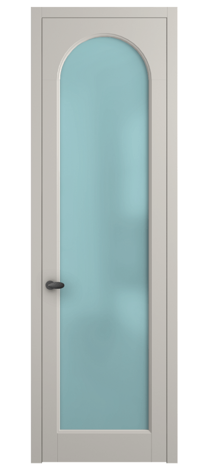 Межкомнатная дверь Палаццо 6804 Матовый облачно-серый Сатинированное голубое стекло, триплекс Цена 5100 AZE | Volhovec