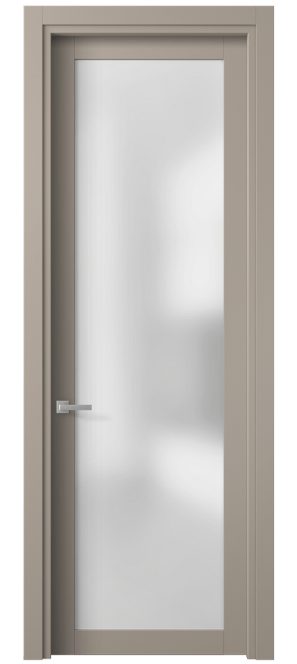 Межкомнатная дверь Planum 2102 Матовый бисквитный Сатинированное стекло Цена 2110 AZE | Volhovec