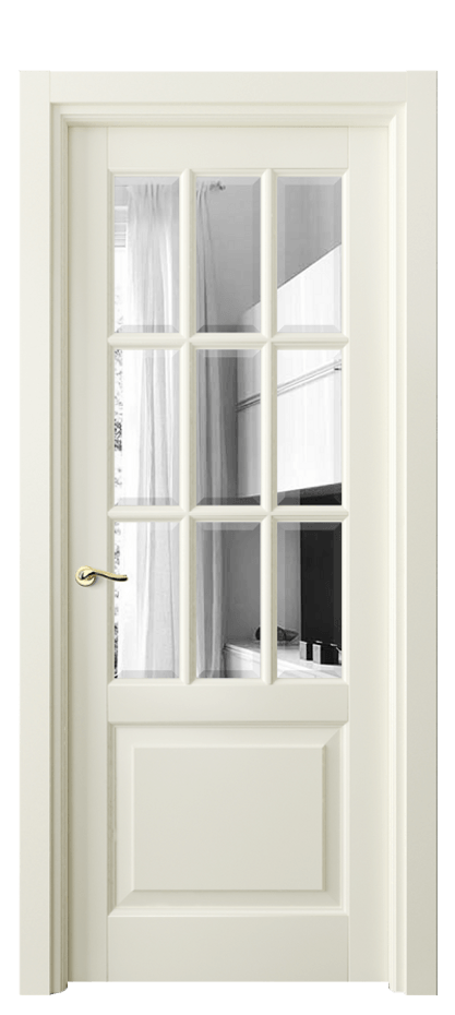 Межкомнатная дверь Лигнум 0748 Матовый молочно-белый Двустороннее зеркало с фацетом, триплекс Цена 6250 AZE | Volhovec