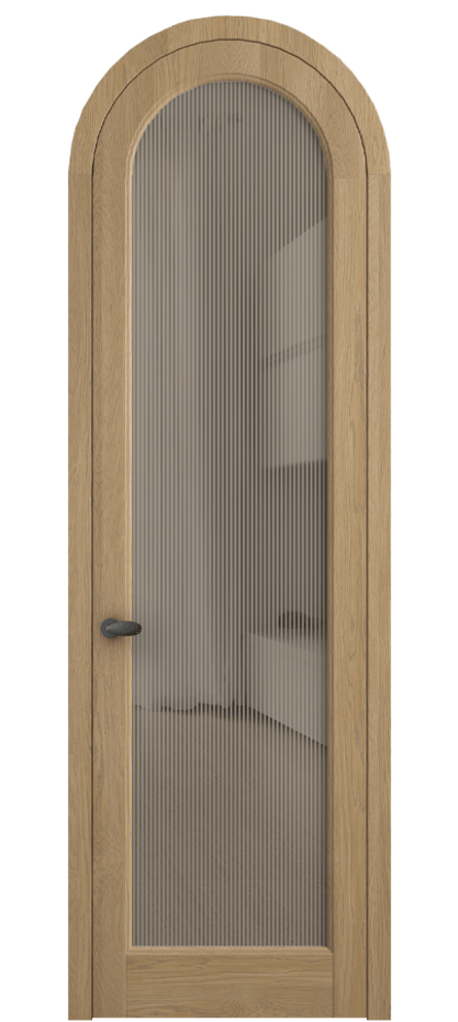 Межкомнатная дверь Палаццо 6814 Дуб соломенный матовый Рифлёное бронзовое стекло "Дюна", триплекс Цена 11100 AZE | Volhovec