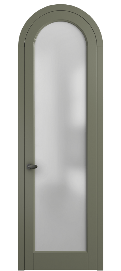 Межкомнатная дверь Palazzo 6814 Матовый оливковый тёмный Сатинированное стекло Цена 6500 AZE | Volhovec