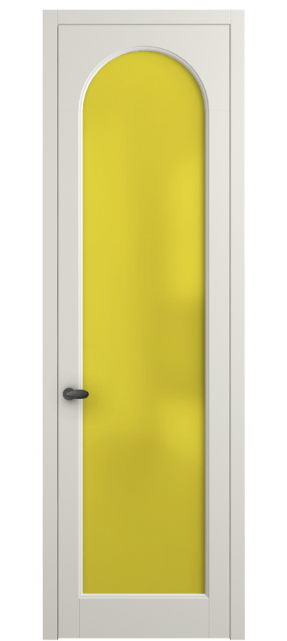 Межкомнатная дверь Палаццо 6804 Матовый жемчужный Сатинированное жёлтое стекло, триплекс Цена 5100 AZE | Volhovec