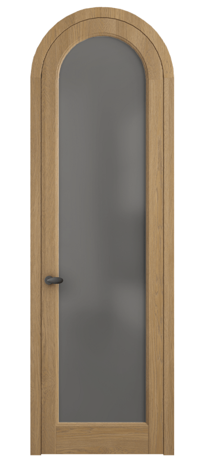 Межкомнатная дверь Палаццо 6814 Дуб пшеничный матовый Сатинированное серое стекло, триплекс Цена 11000 AZE | Volhovec