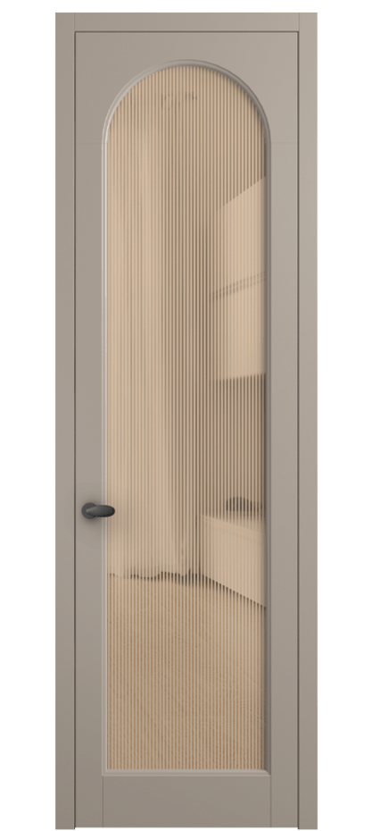 Межкомнатная дверь Палаццо 6804 Матовый бисквитный Рифлёное оранжевое стекло "Дюна", триплекс Цена 5400 AZE | Volhovec