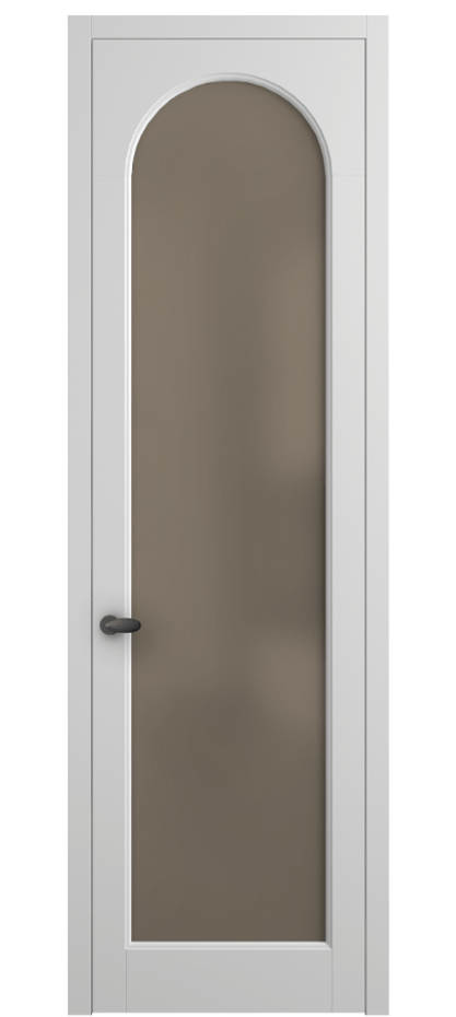 Межкомнатная дверь Палаццо 6804 Матовый белоснежный Сатинированное бронзовое стекло, триплекс Цена 5100 AZE | Volhovec