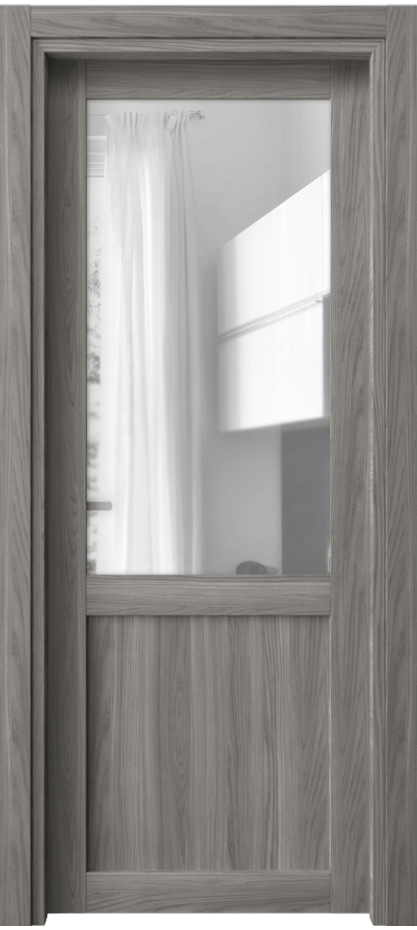 Межкомнатная дверь Neo 2122 Имбирный ясень Прозрачное стекло, триплекс Цена 1070 AZE | Volhovec