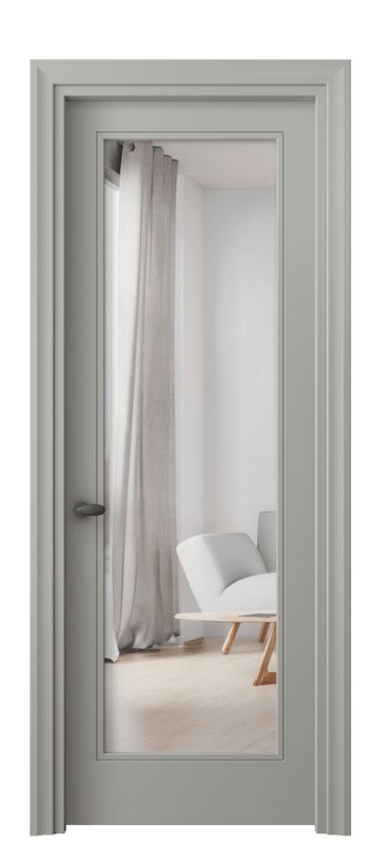 Дверь межкомнатная Esse 8502 Матовый нейтральный серый Двустороннее зеркало, триплекс, 7 мм Фигурный универсальный наличник МНСР Цена 3550 AZE Наличники уже входят в базовый комплект. Фабрика дверей Волховец 8 (800) 551 43 19 Межкомнатная дверь Esse 8502 Матовый нейтральный серый Двустороннее зеркало, триплекс, 7 мм Цена 3550 AZE | Volhovec