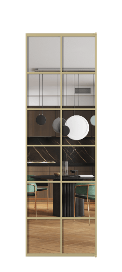 Алюминиевая дверь АЛПЛ040.05  Прозрачное стекло "Кристал Вижн", калёное Цена 7590  | Volhovec