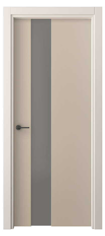 Межкомнатная дверь Freedom 4224 ПЭТ серо-коричневый  Сатинированное серое стекло, триплекс Цена 1600 AZE | Volhovec