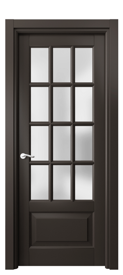 Межкомнатная дверь Лигнум 0728 Матовый антрацит Сатинированное стекло Цена 6050 AZE | Volhovec