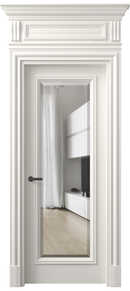 Дверь межкомнатная Антик 7300 Матовый пудровый белый Прозрачное стекло с фацетом КЭП + Объёмный фриз + Карниз МПБЛ Цена 8460 AZE Наличники уже входят в базовый комплект. Фабрика дверей Волховец 8 (800) 551 43 19 Межкомнатная дверь Антик 7300 Матовый пудровый белый Прозрачное стекло с фацетом Цена 8460 AZE | Volhovec