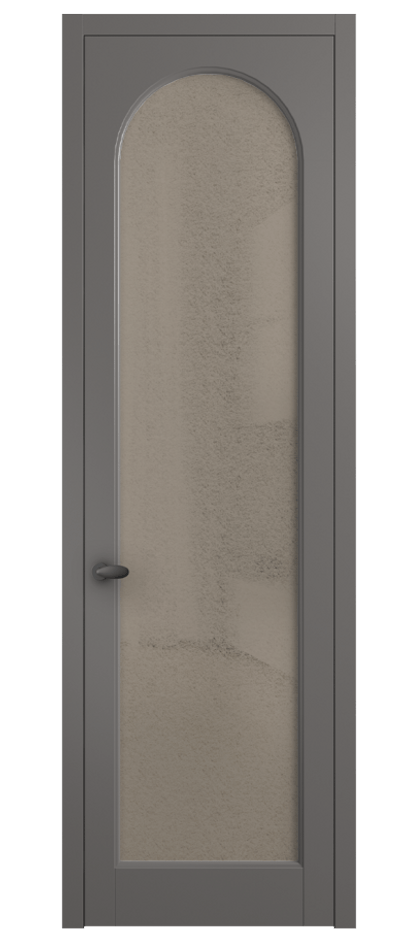 Межкомнатная дверь Палаццо 6804 Матовый классический серый Фактурное бронзовое стекло "Лёд", триплекс Цена 5400 AZE | Volhovec