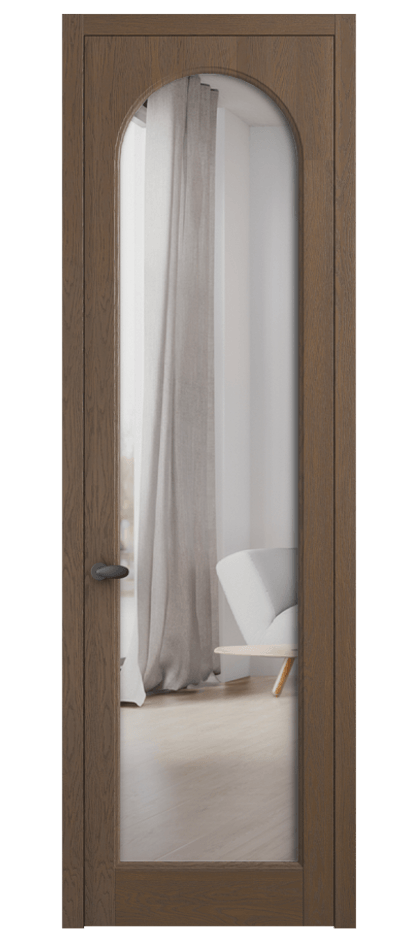 Межкомнатная дверь Палаццо 6804 Дуб туманный матовый Двустороннее зеркало, триплекс Цена 7800 AZE | Volhovec