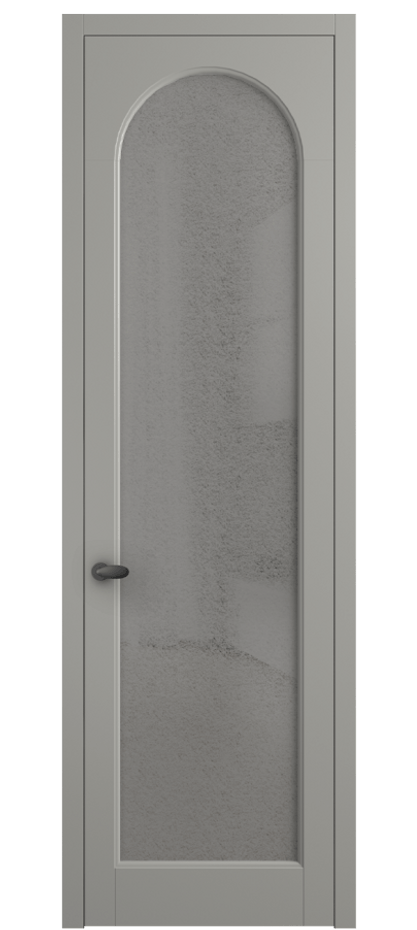 Межкомнатная дверь Палаццо 6804 Матовый нейтральный серый Фактурное серое стекло "Лёд", триплекс Цена 5400 AZE | Volhovec