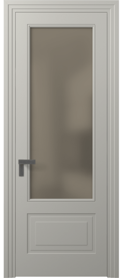 Межкомнатная дверь Рокка 8342 Матовый тёплый серый Сатинированное бронзовое стекло, триплекс Цена 4320 AZE | Volhovec