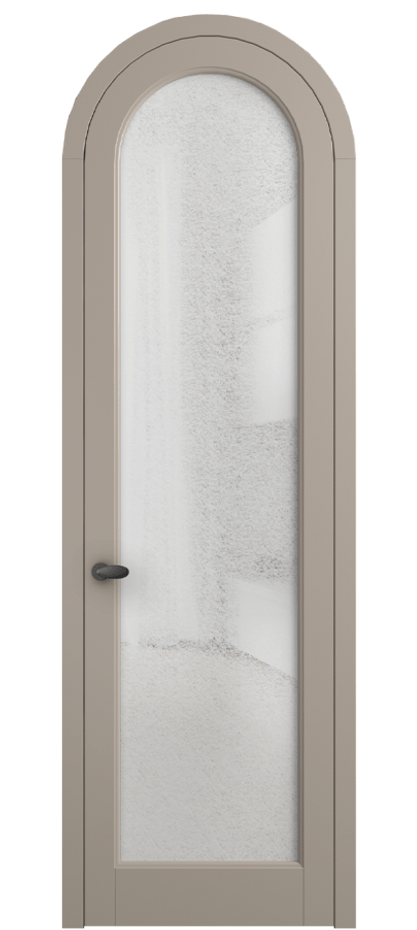 Межкомнатная дверь Палаццо 6814 Матовый бисквитный Фактурное стекло "Лёд", триплекс Цена 131159 ₽ | Volhovec