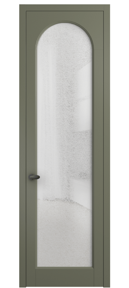 Межкомнатная дверь Палаццо 6804 Матовый оливковый тёмный Фактурное стекло "Лёд", триплекс Цена 5400 AZE | Volhovec