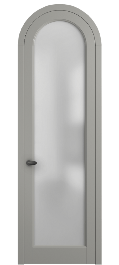 Межкомнатная дверь Палаццо 6814 Матовый нейтральный серый Сатинированное стекло Цена 125159 ₽ | Volhovec