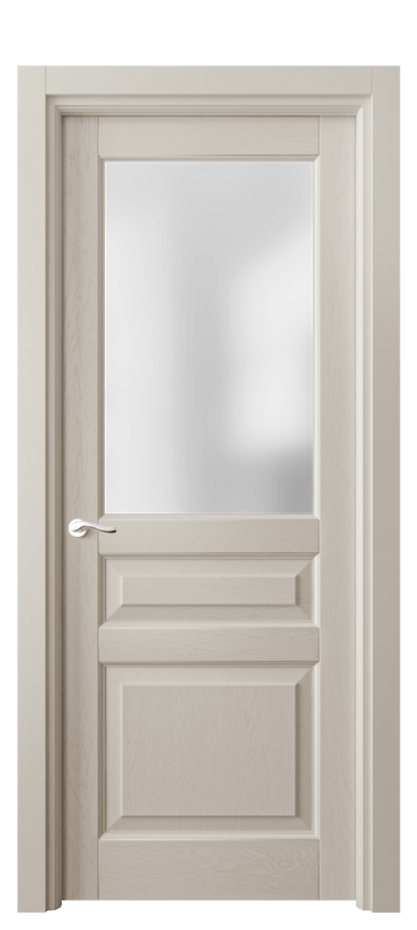 Межкомнатная дверь Lignum 0710 Дуб светло-бежевый Сатинированное стекло Цена 5340 AZE | Volhovec