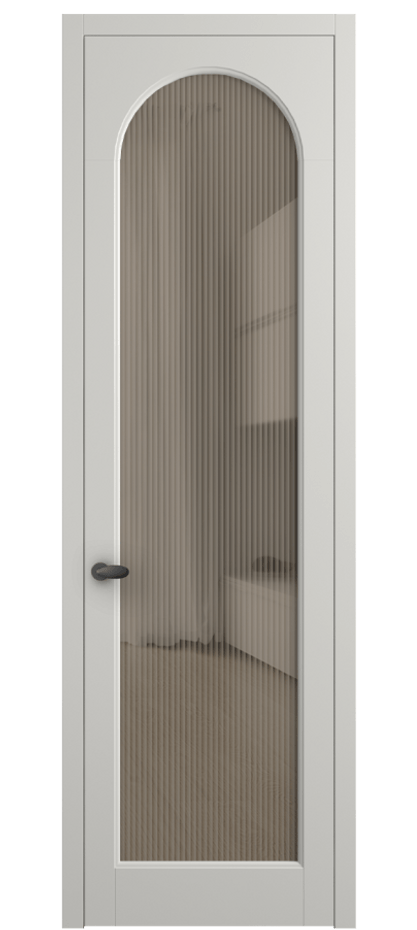 Межкомнатная дверь Палаццо 6804 Матовый серый Рифлёное бронзовое стекло "Мору", триплекс Цена 5500 AZE | Volhovec